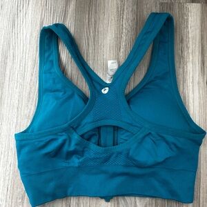 90 Degree By Reflex Blue Racerback Sports Bra